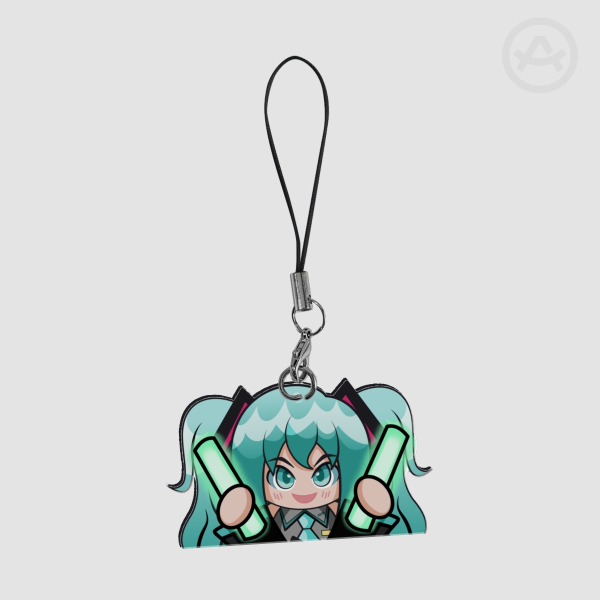Chibi Miku Full Bleed Acrylic Keychains