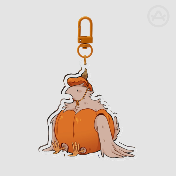 Pumpkin Chicken - Clear Acrylic Keychain