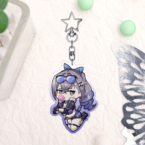 Silver Wolf Keychain