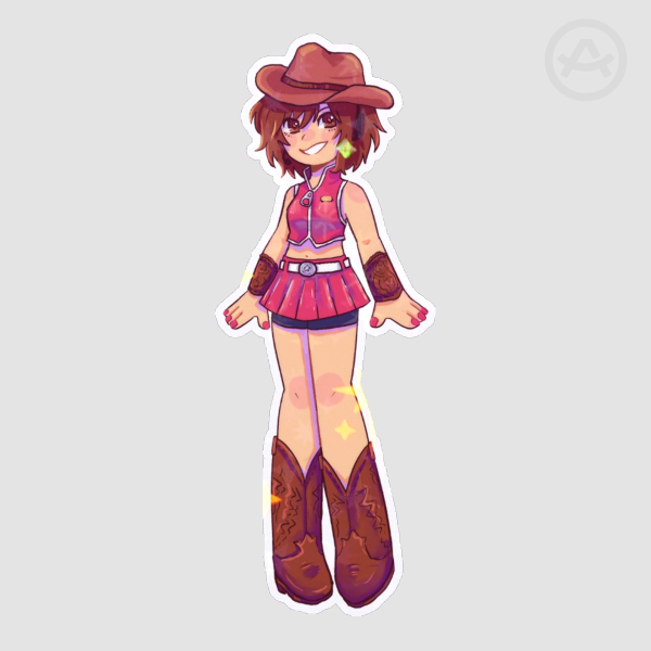 Cowgirl Meiko Sticker