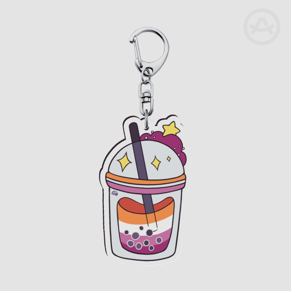 Lesbian Bubble Tea Keychain