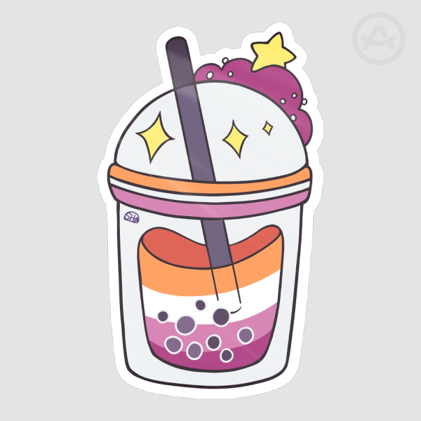 Lesbian Bubble Tea Sticker