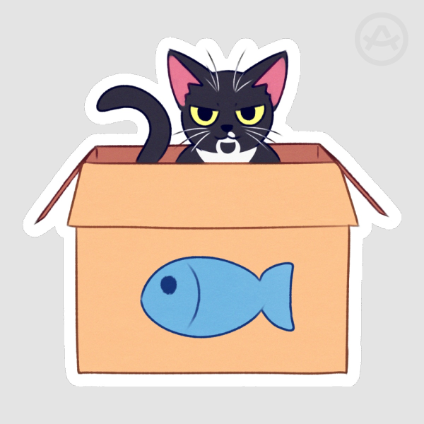 Tuxedo in a Box | 2.5" Die Cut Sticker