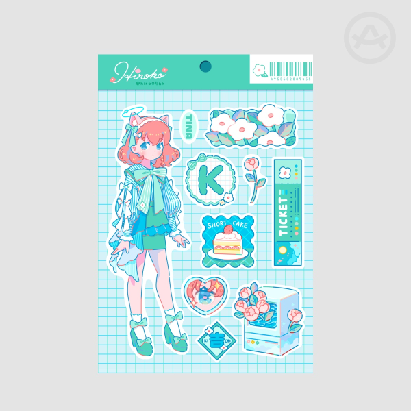 Hiroko - Coated Paper Stickers Sheet