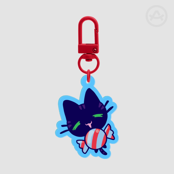 Candy Kitty Colored Edge Acrylic Keychains