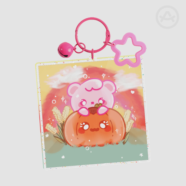 Mushi in the Plumpkin Patch - Glitter Acrylic Keychains