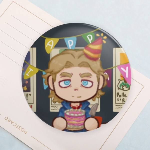 MW Round Badges (Button Pins) | Curly