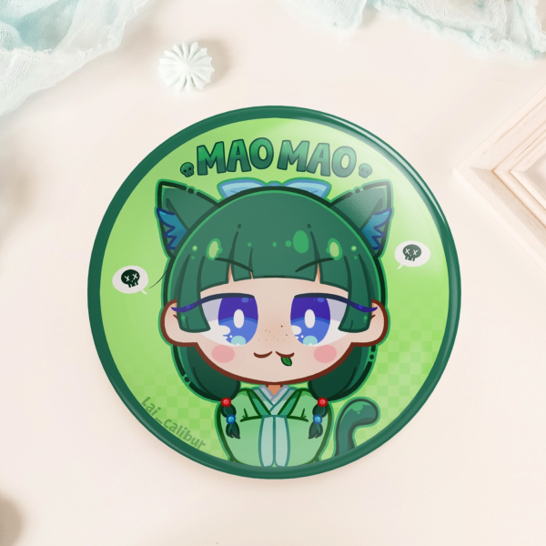 Maomao cat Button Pin