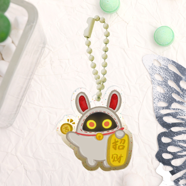 ZZZ Glitter Acrylic Keychain | Luckyboo