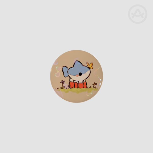 Shark In Boots Heart Pin