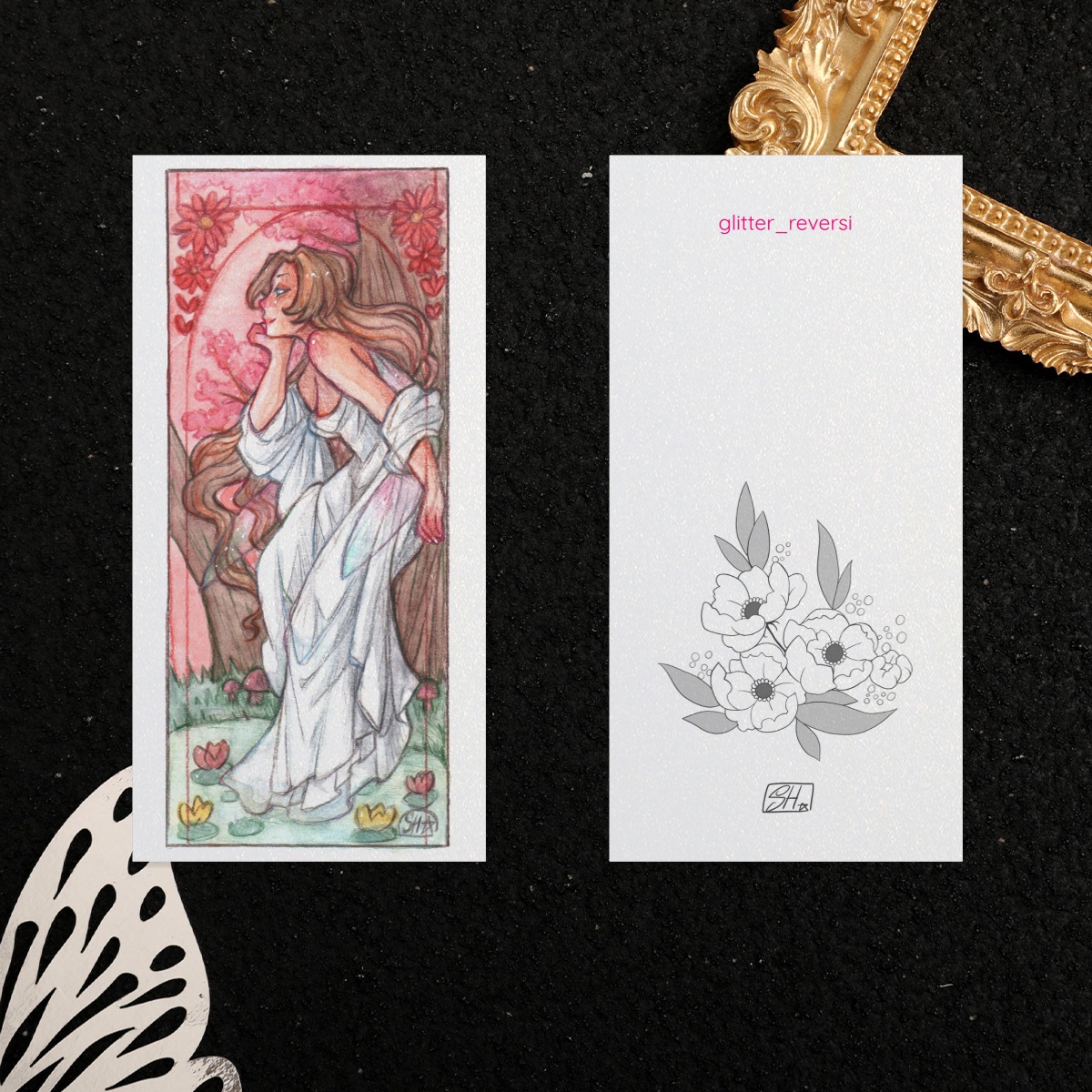 "Evening Reverie pt.1" pearl Card