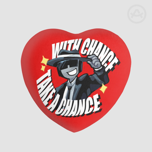 FORSAKEN - Take a Chance! Heart Plush Pin