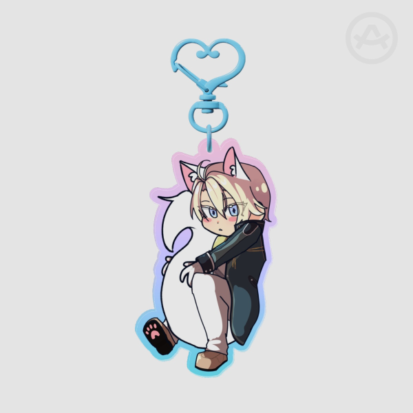 Jusis CS4 Kitty - Coloured Edge Double Sided Acrylic Keychain 8cm
