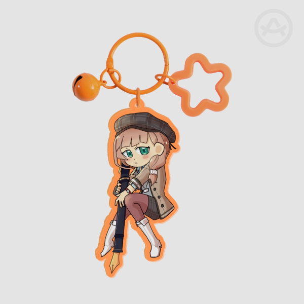 Marielle Pen  - Coloured Edge Double Sided Acrylic Keychain 8cm