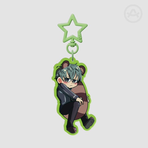 Makky CS2 Tanuki - Coloured Edge Double Sided Acrylic Keychain 8cm
