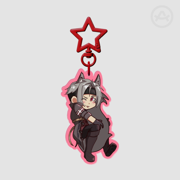 Crow CS2 Wolf - Coloured Edge Double Sided Acrylic Keychain 8cm