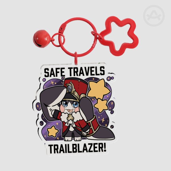 Safe Travels, Trailblazer! Keychain