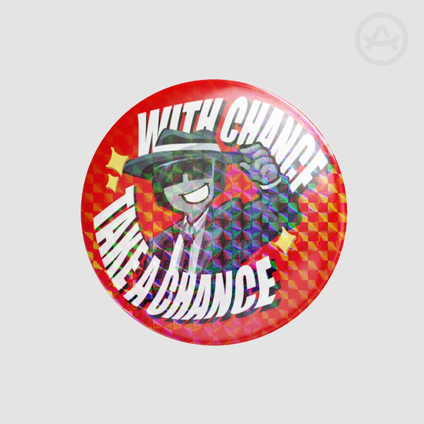 FORSAKEN - Take a Chance! Holo Checkered Pin
