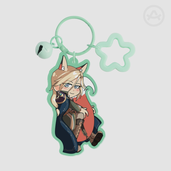Rufus CS1 Fox - Coloured Edge Double Sided Acrylic Keychain 8cm