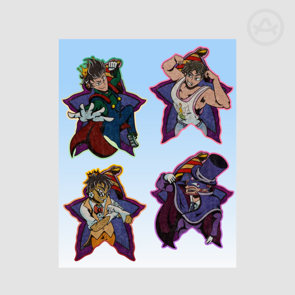  Youtuber Party Crashers Coated Paper Stickers Sheet