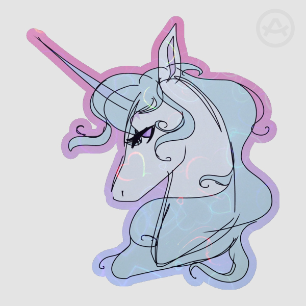 The Last Unicorn Colored Edge Die Cut Stickers