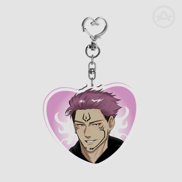 Sukuna - JJK heart Keychain