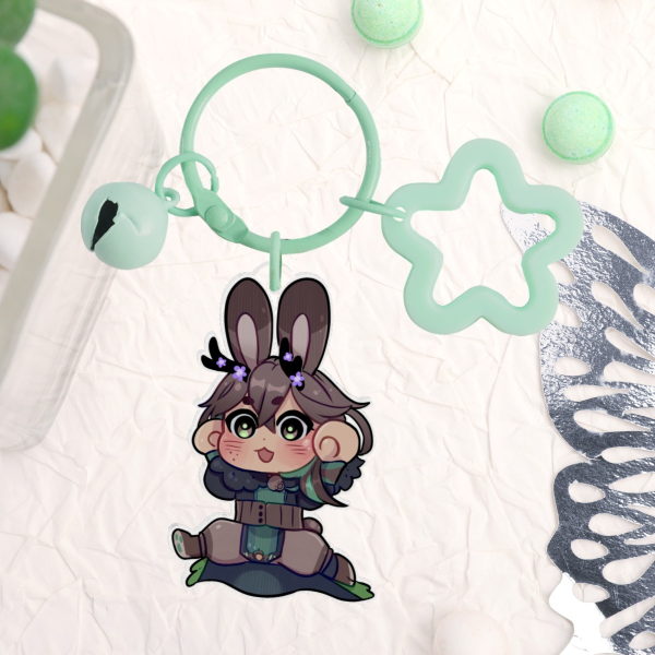 'Jump for Joy' Java Borderless keychain