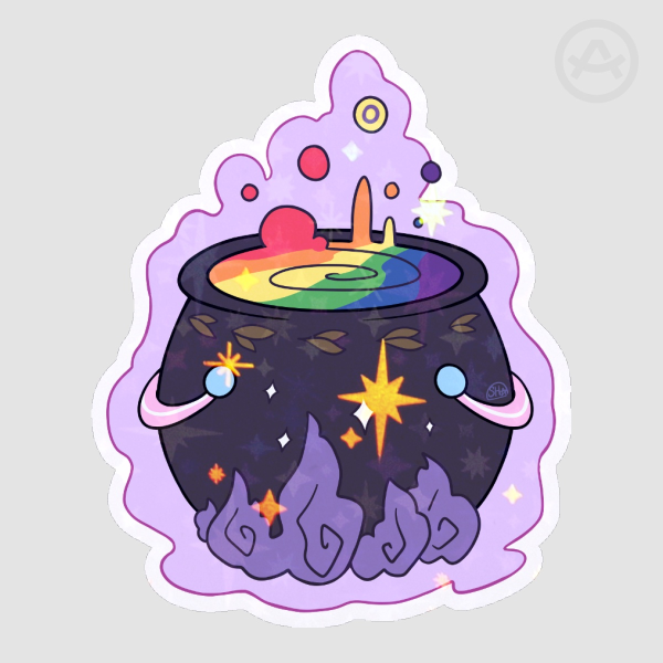 (Holo star) Pride Cauldron Sticker