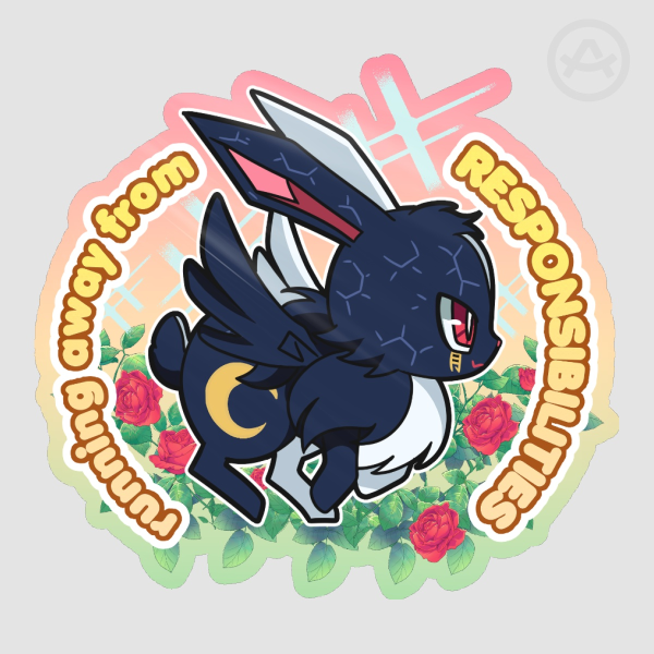Gyokuto Running Away From Responsibilities Sticker