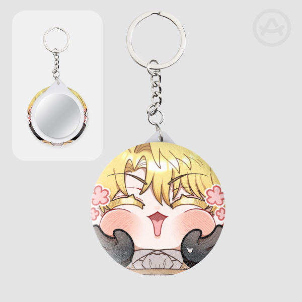 Squish cheek Kishiar Plush Badge Mirror Keychains