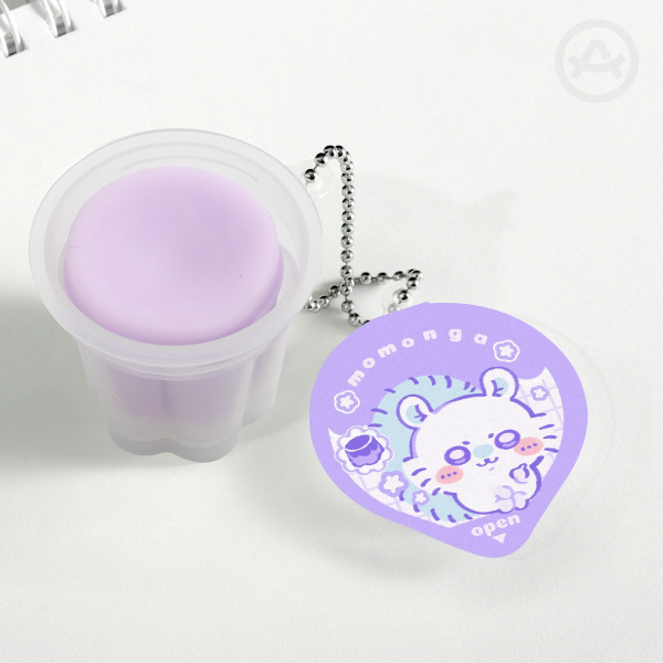 Momonga | Squishy Pudding Jelly Keychain