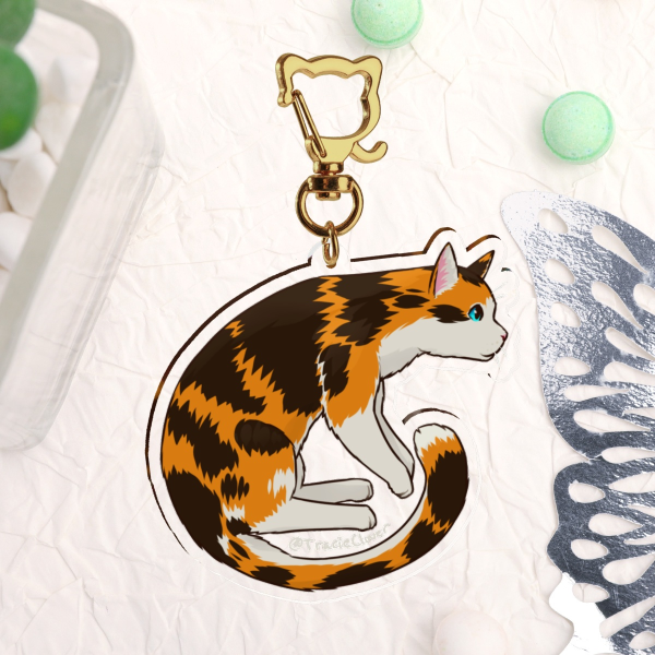 Calico Cat Keychain