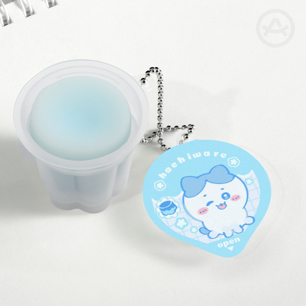 Hachiware | Squishy Pudding Jelly Keychain