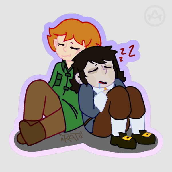 Abaddon and Ester Sticker