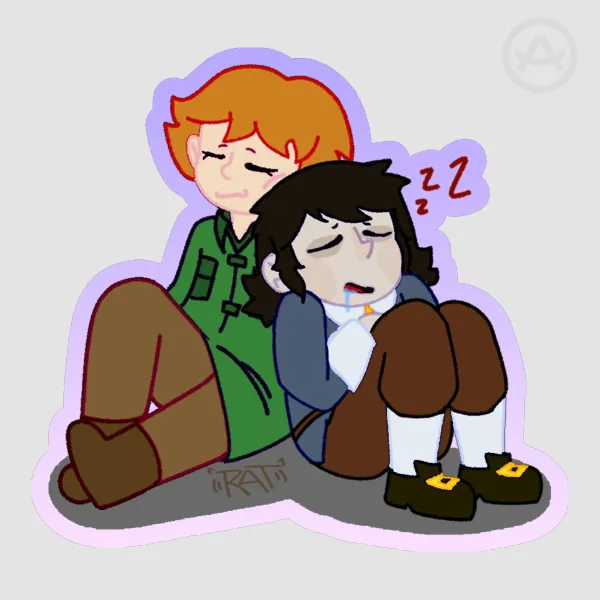Abaddon and Ester Sticker