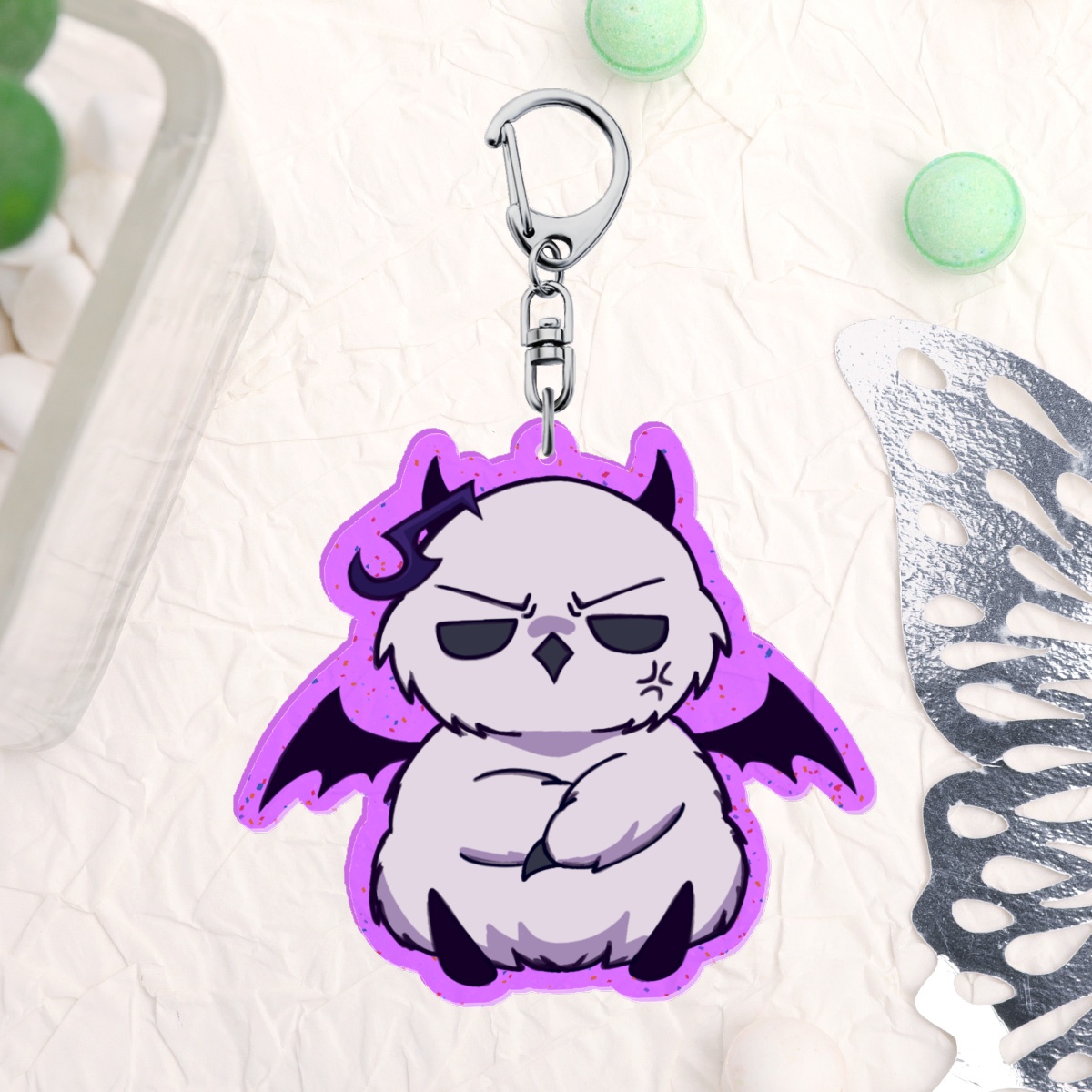[ Mairimashta Iruma-kun] Kalego birdy Glitter  Keychains
