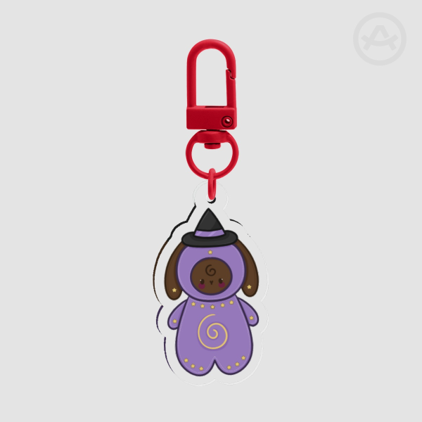 Wizard Bunny Acrylic Keychain