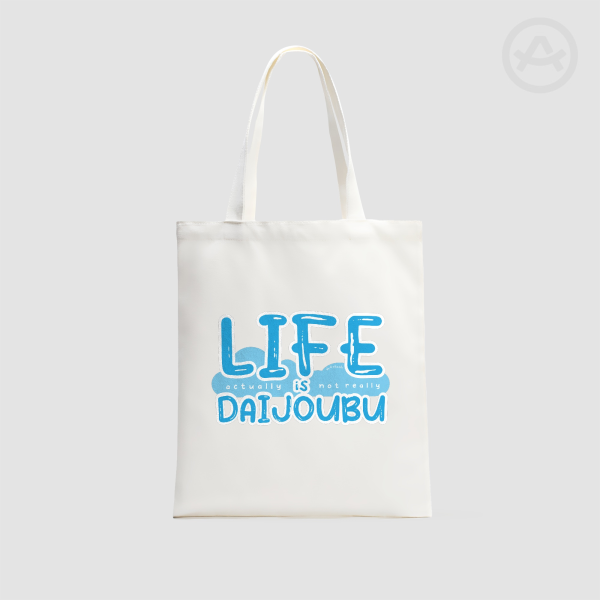 Life (actually) is (not really) Daijoubu - Sky Blue Totebag