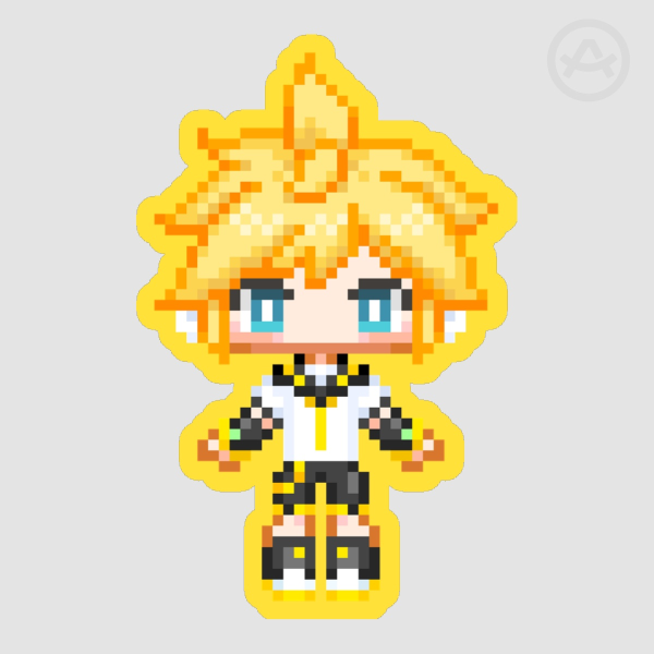Kagamine Len Pixel Doll Sticker