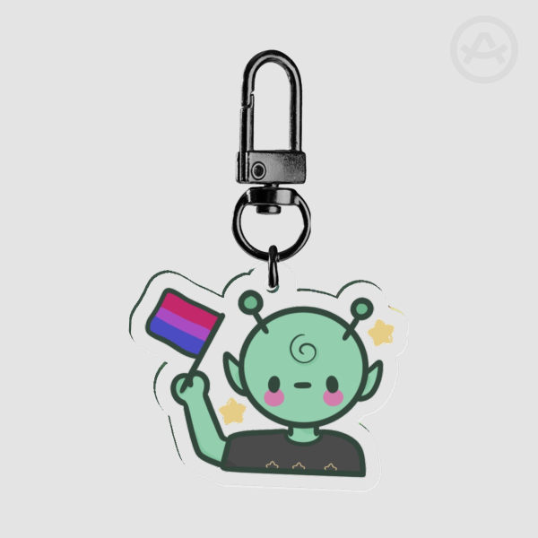 Bisexual Alien Acrylic Keychain