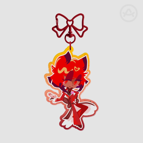 Alastor Maid/Butler Hazbin Hotel Keychain