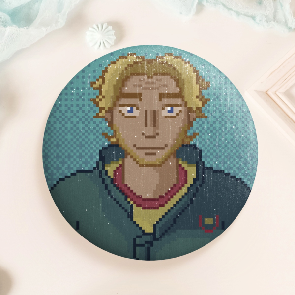 Curly||Button Pin-Mouthwashing