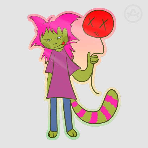 edgy furry girl w/ balloon :P