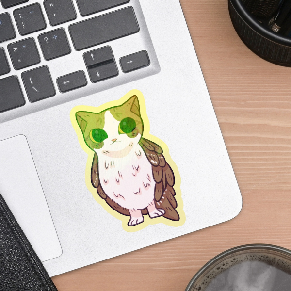 Meowl Sticker (Rainbow Holographic)