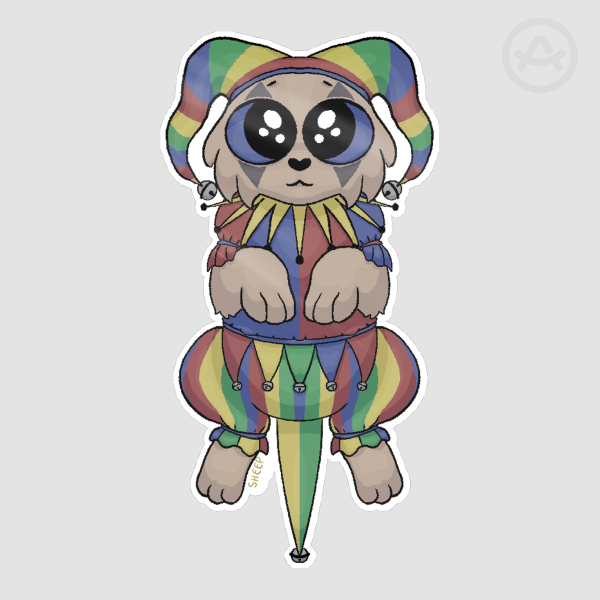 Jester Kitten Sticker