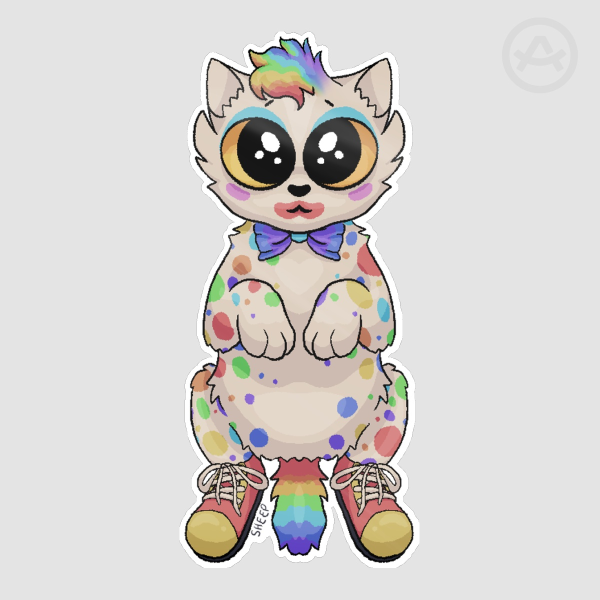 Polka Kitten Keychain