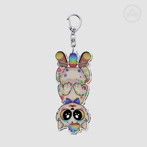 Polka Kitten Keychain