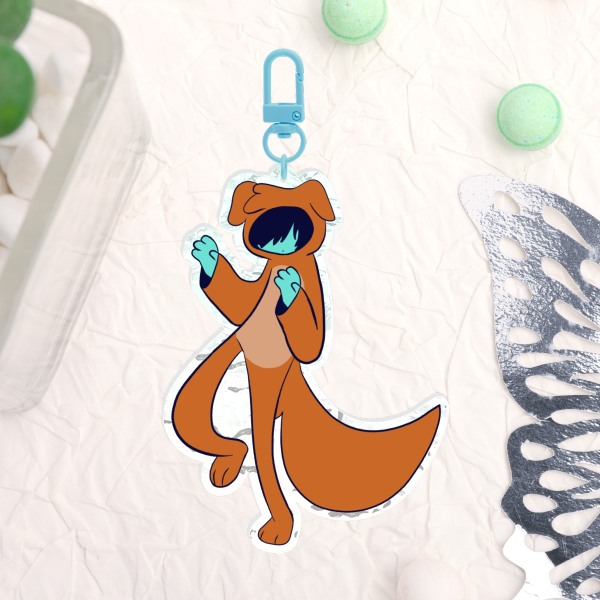 Kris puppy dog onesie keychain