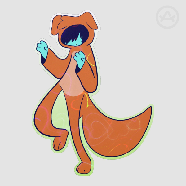 Kris puppy dog onesie sticker