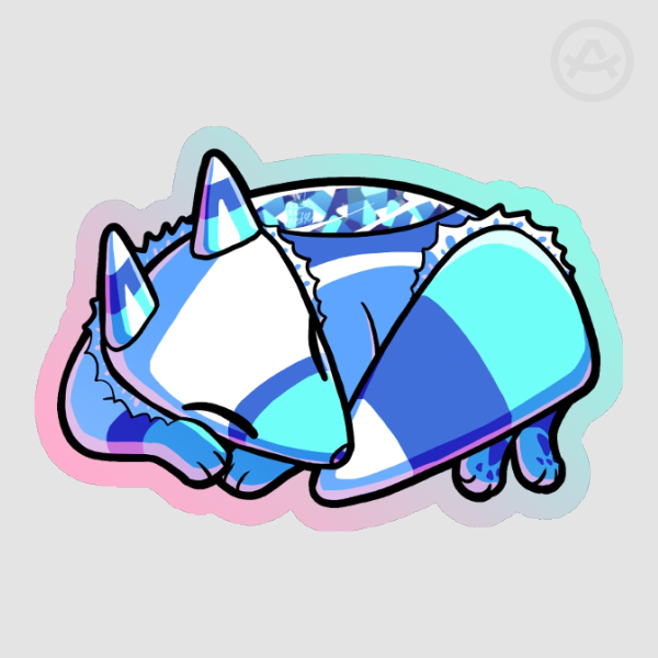 sleepy arctic candy corn fox sticker